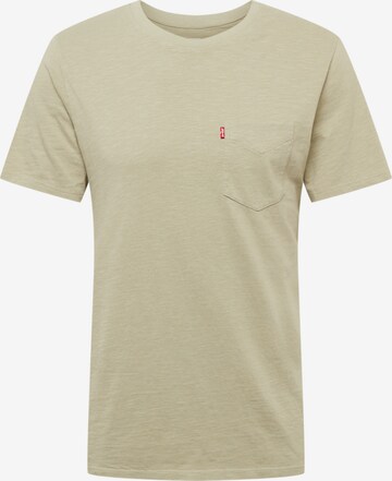 LEVI'S ® Футболка 'SS Classic Pocket Tee' в Зеленый: спереди