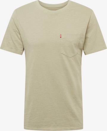 LEVI'S ® Tričko 'SS Classic Pocket Tee' – zelená: přední strana