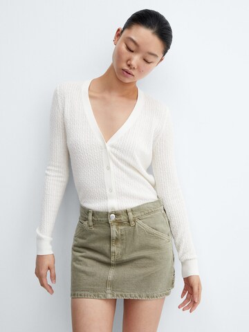 MANGO Knit Cardigan 'Marciano' in Beige: front