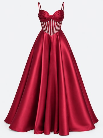 Ombre Abendkleid‌‌‌‌‌‌‌‌‌‌ in Rot: Vorderseite