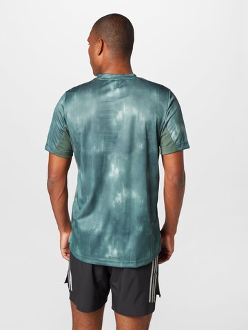 ADIDAS SPORTSWEAR Performance Shirt 'Aeroready Workout Chalk Print' in Green