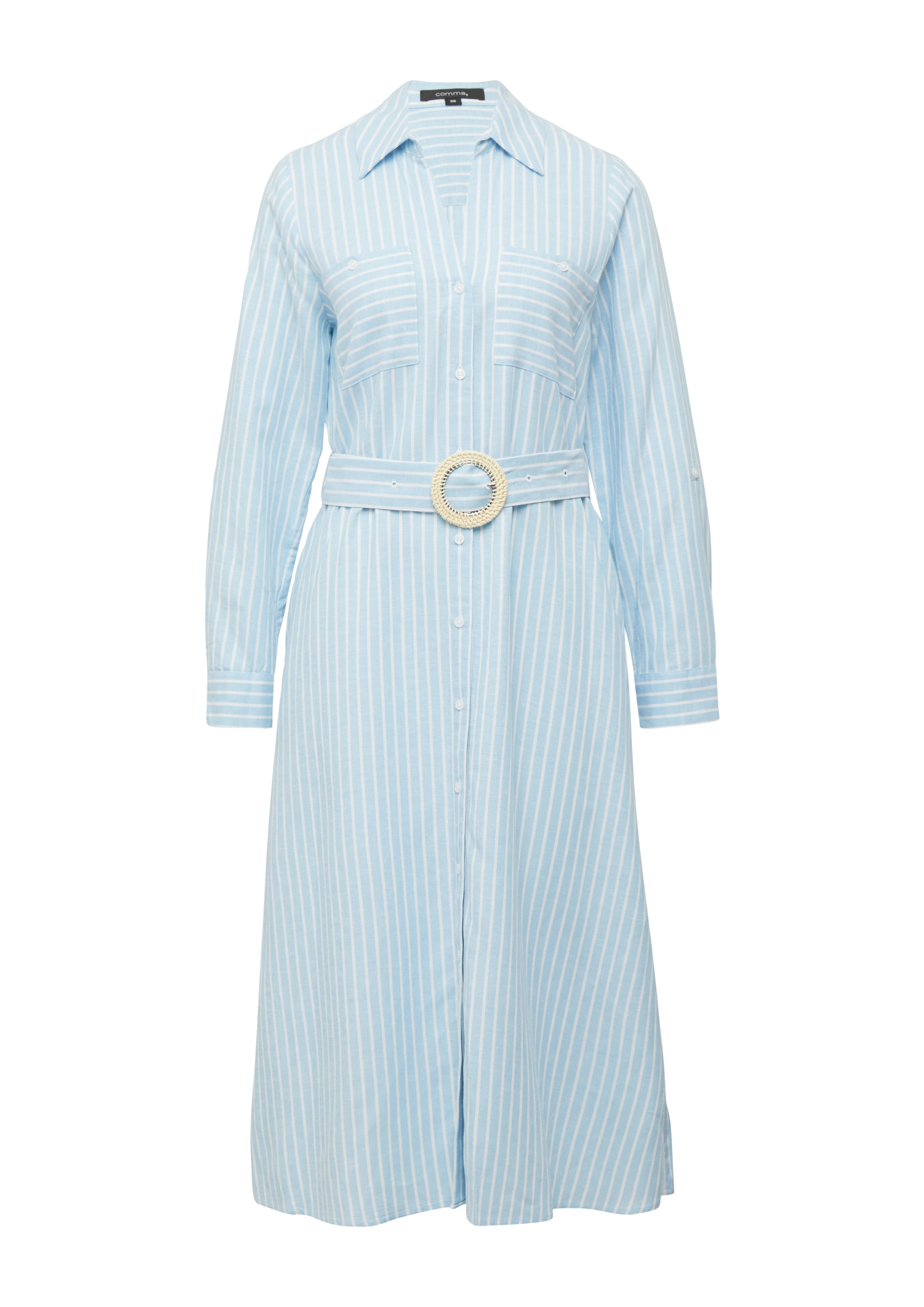 COMMA Платье-рубашка в Синий: спереди