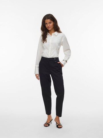 VERO MODA Regular Trousers with creases 'VMMegna' in Black
