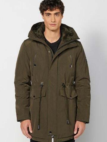 KOROSHI - Parka de inverno em verde: frente