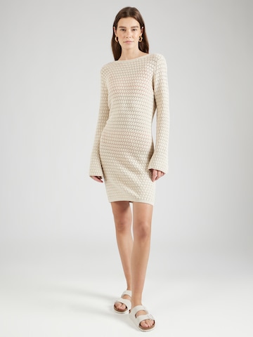 SISTERS POINT Knitted dress 'LEBIA' in Beige: front