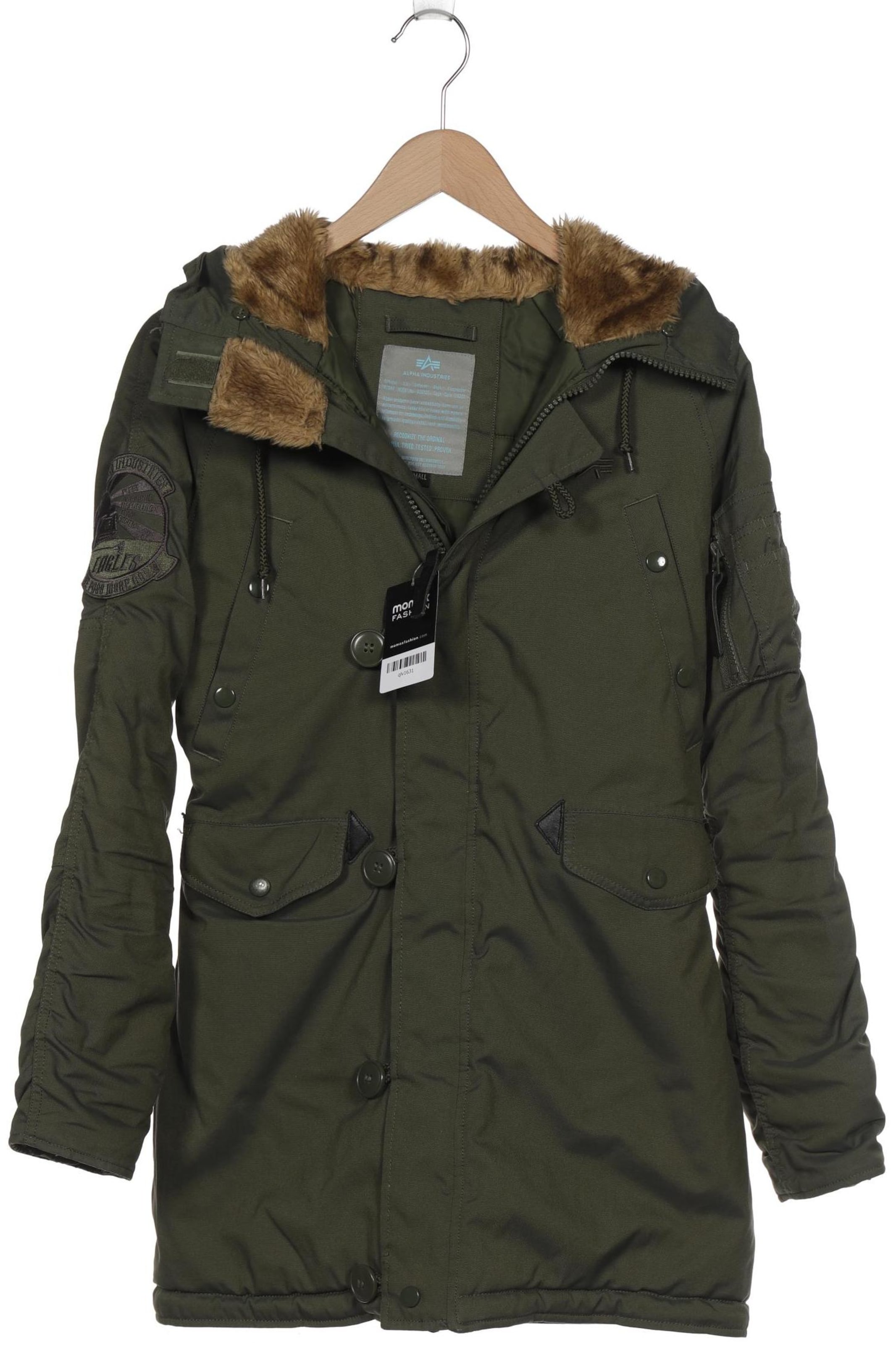 ALPHA INDUSTRIES Jacket & Coat in XS in Green: front