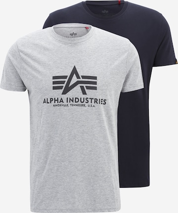 T-Shirt ALPHA INDUSTRIES en gris : devant