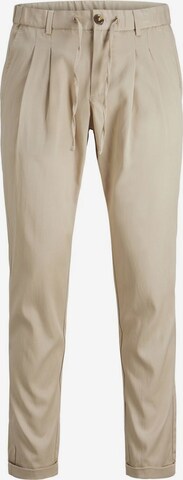 Regular Pantalon à pince 'Stace' JACK & JONES en beige : devant