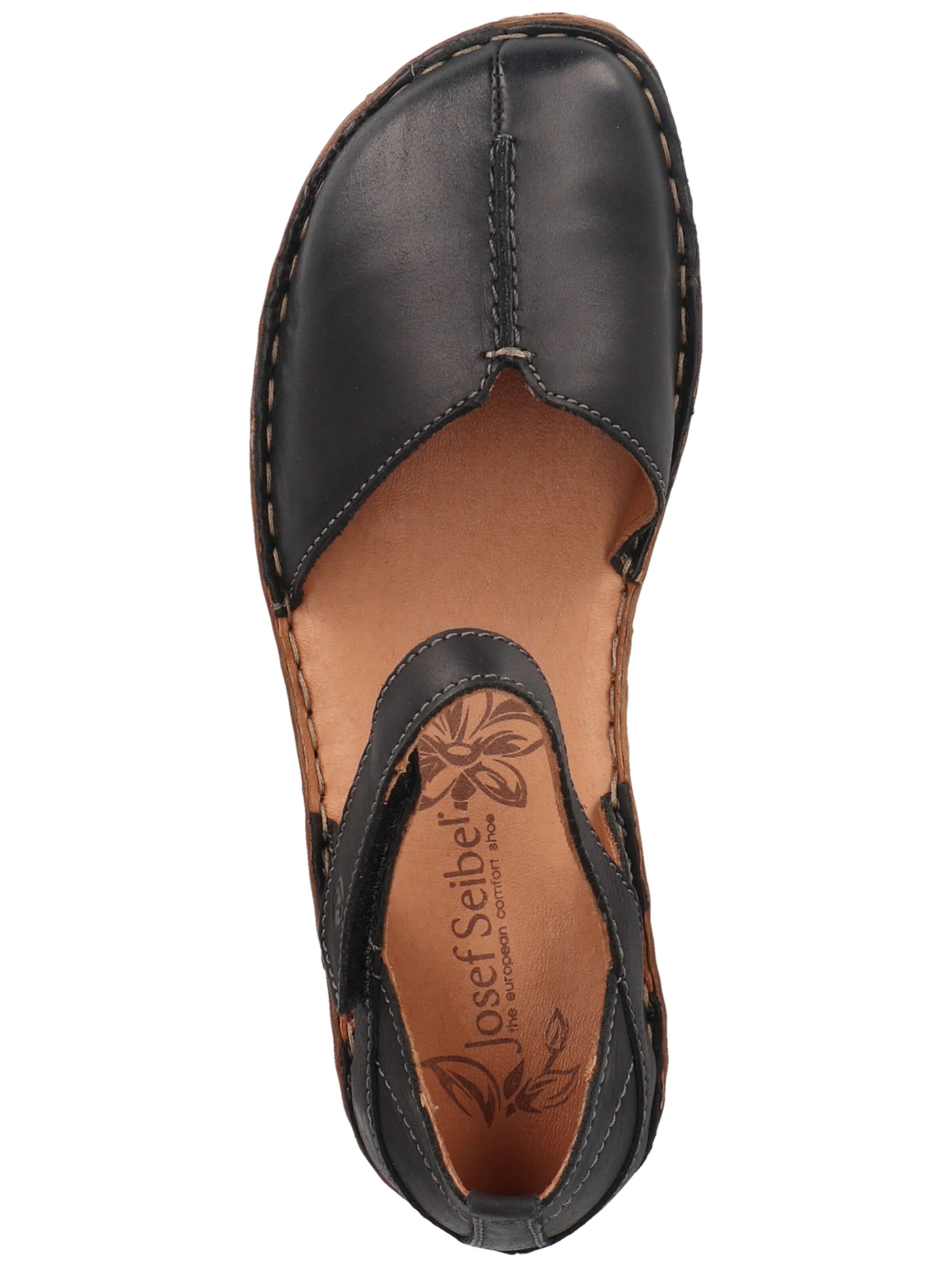 JOSEF SEIBEL Ballerina met riempjes 'Rosalie' in Zwart