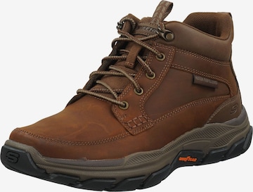 SKECHERS Lace-Up Boots in Brown: front