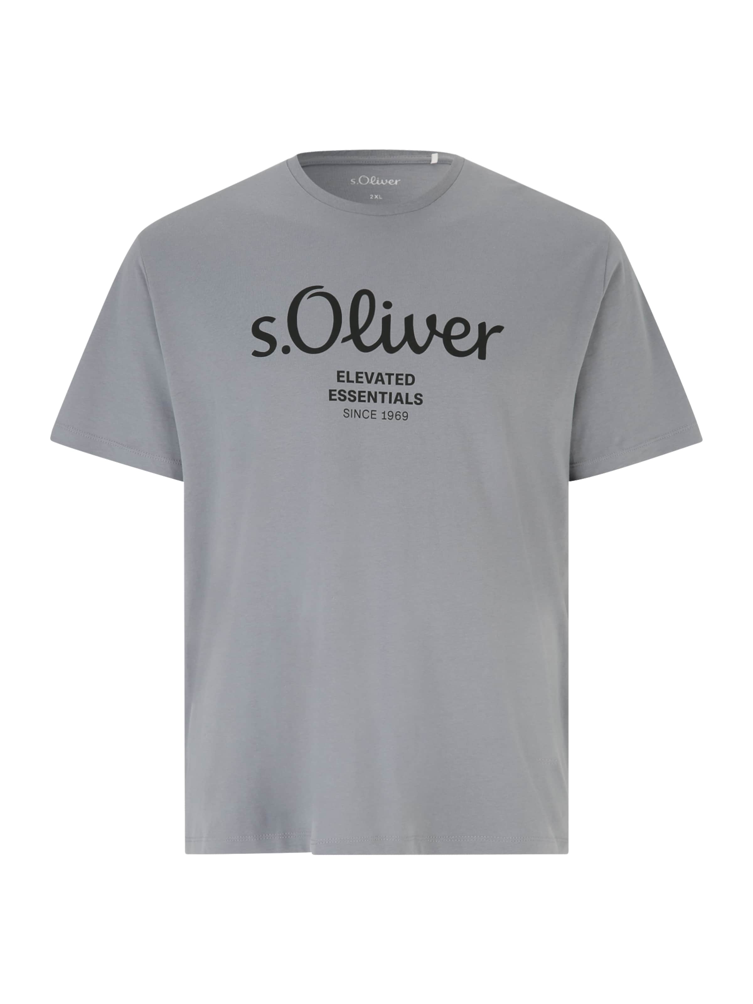 s.Oliver Men Big Sizes T-Shirt in Grau: Vorderseite