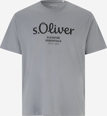 s.Oliver Men Big Sizes Shirt in Grey: front