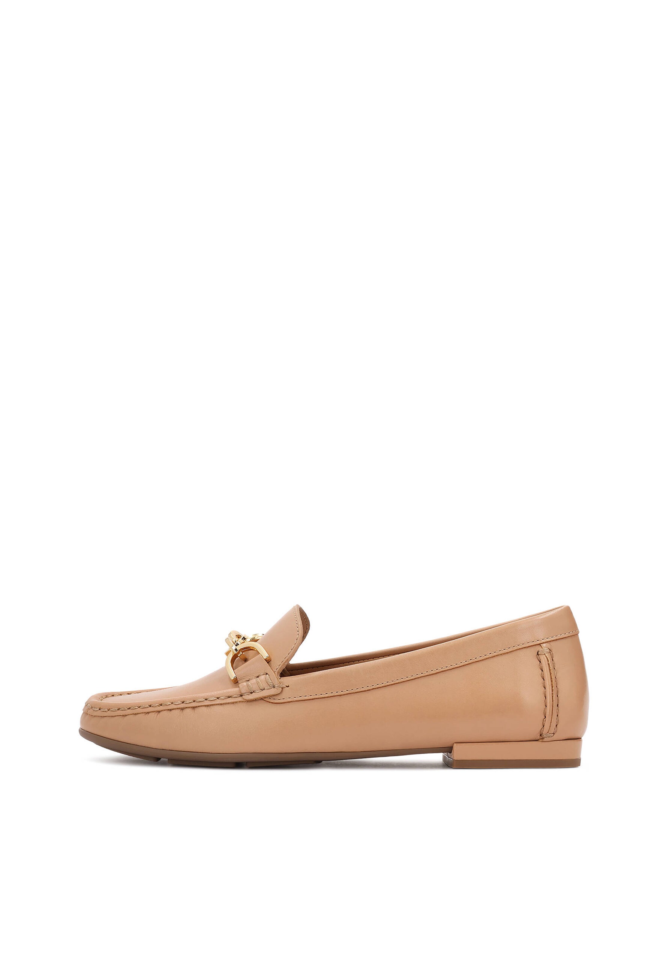 Kazar Moccasins in Beige: front