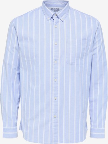 SELECTED HOMME Button Up Shirt 'RICK' in Blue: front