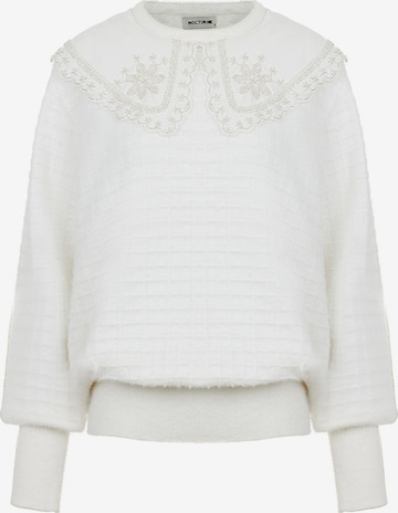 NOCTURNE Sweater in White: front