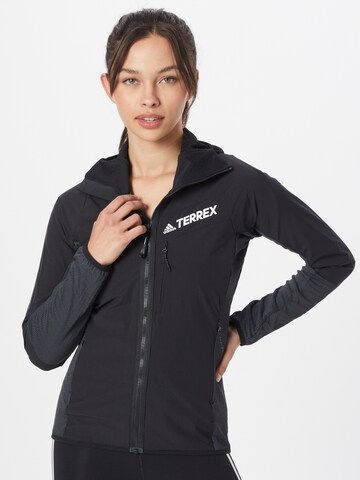 ADIDAS TERREX Athletic Jacket in Black: front