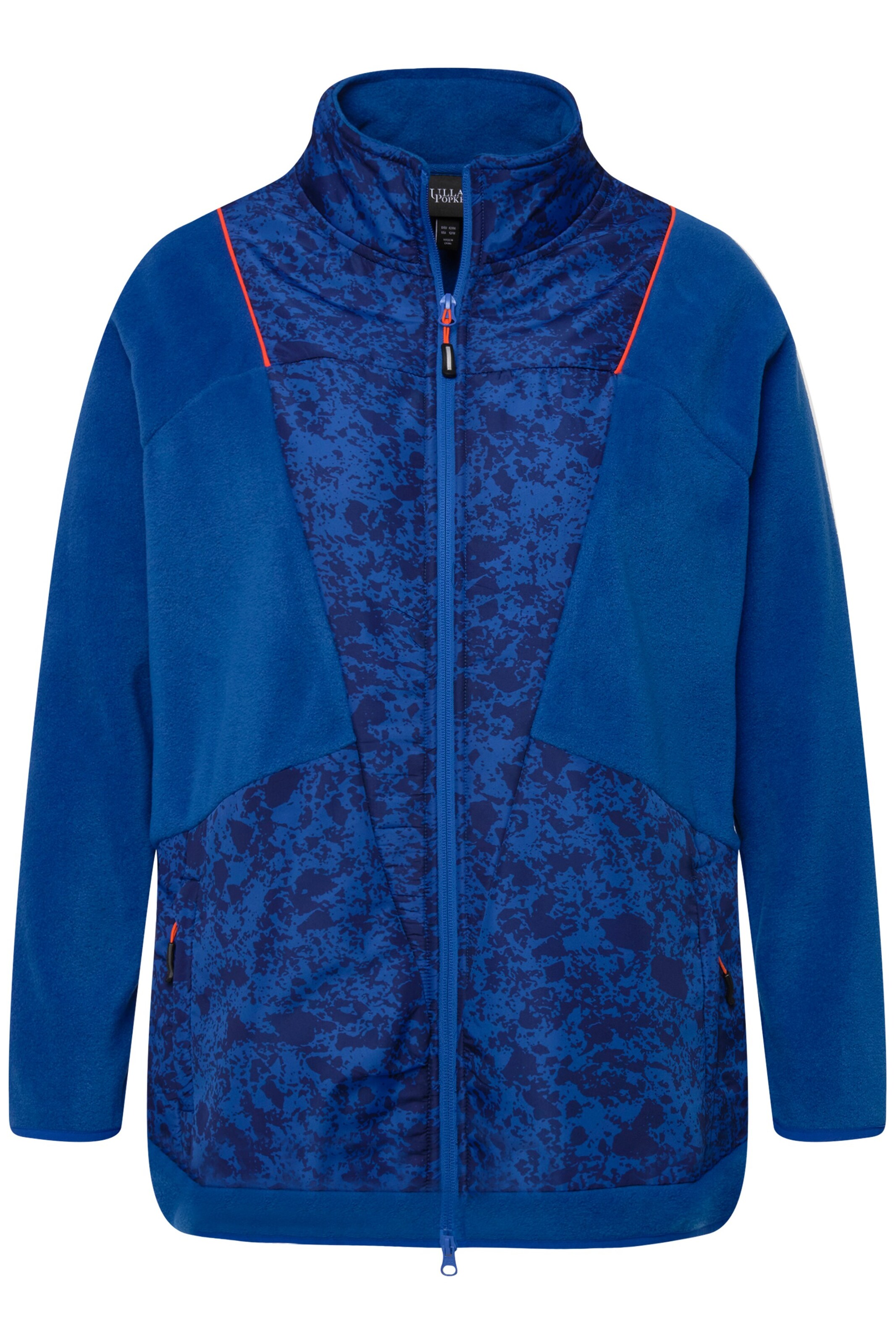 Ulla Popken Sweatvest in Blauw: voorkant