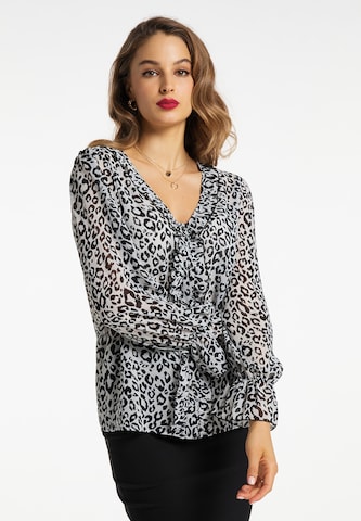 faina Blouse in Wit: voorkant