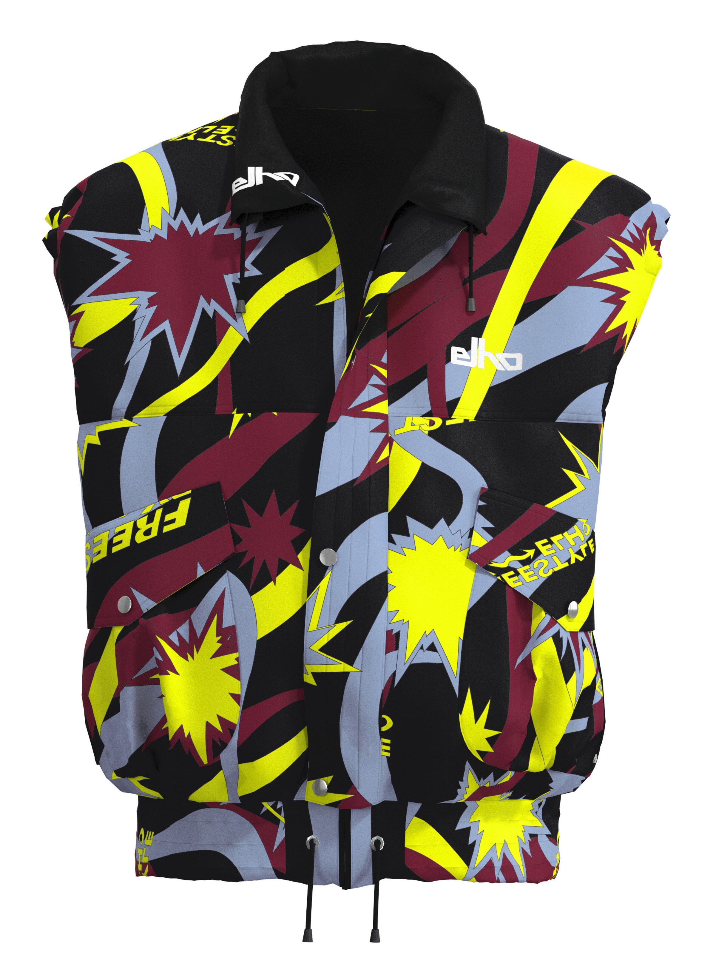 Gilet 'Verbier 89' elho en noir : devant