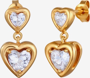 ELLI Ohrringe 'Herz' in Gold: Vorderseite