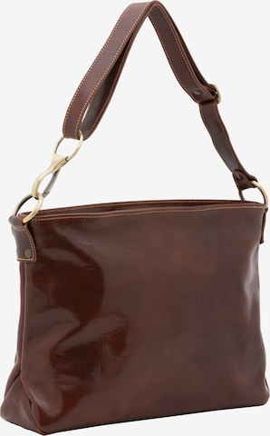 Viola Castellani Schultertasche in Braun: Vorderseite
