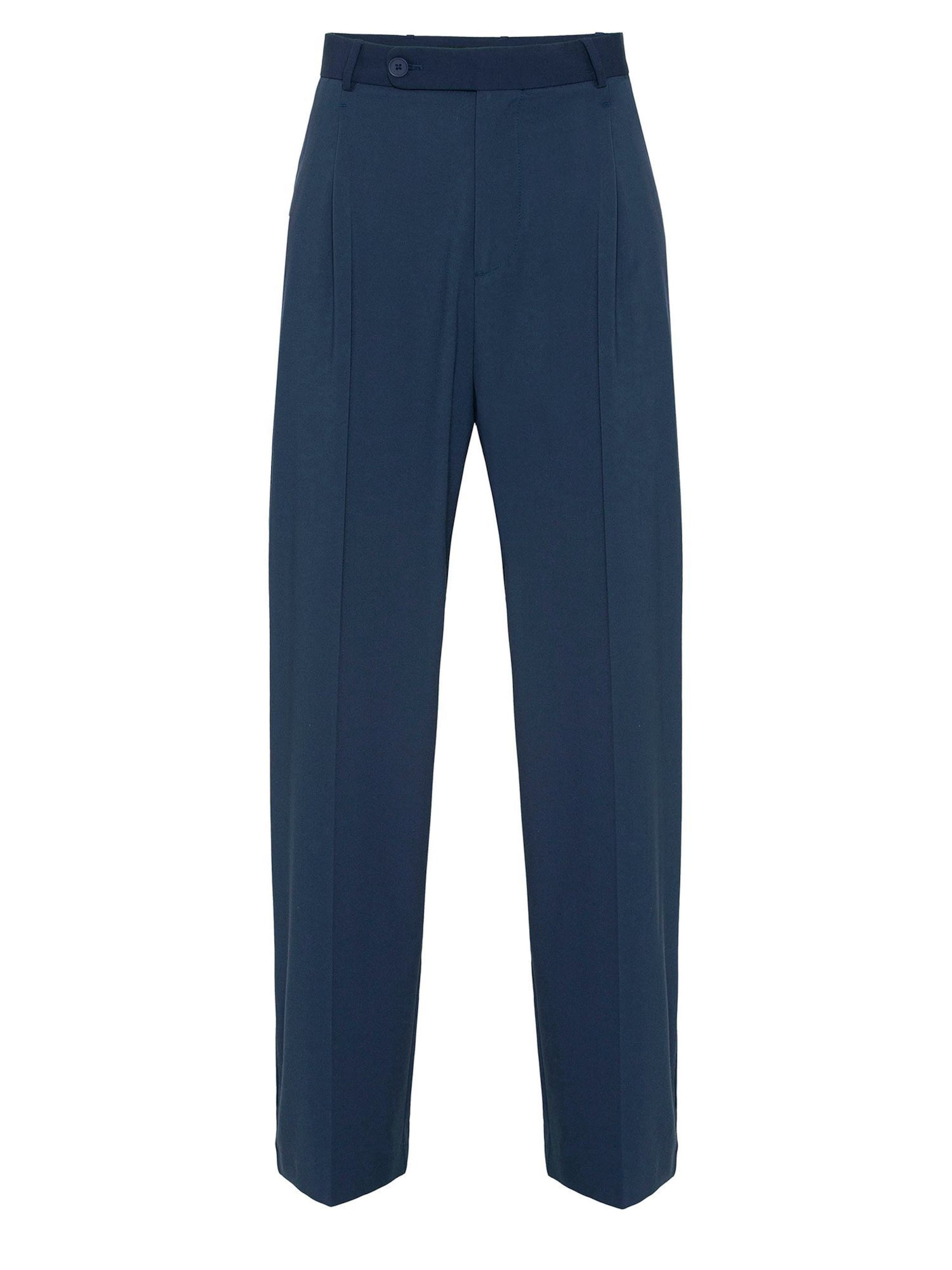 Pantaloni cu dungă Antioch pe albastru regal, Vizualizare produs