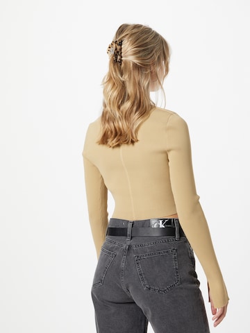 Calvin Klein Jeans سترة مُحاكة بلون بيج
