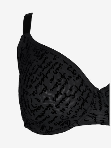 Devoted by Zizzi T-shirt Bra in Black