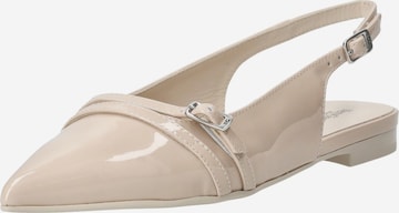 Escarpins à bride arrière Nero Giardini en beige : devant