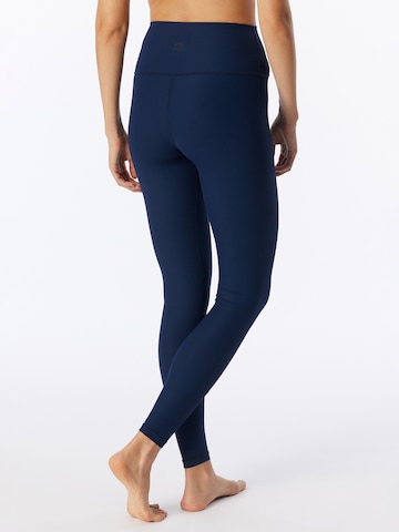 Skinny Leggings ' High Waist Doppelripp - Active ' SCHIESSER en bleu