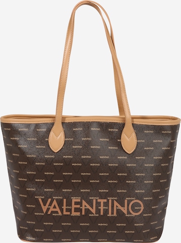 VALENTINO Μεγάλη τσάντα 'Liuto' σε καφέ: μπροστά