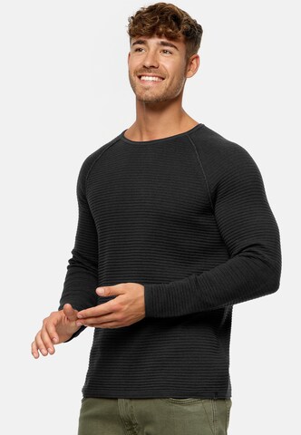INDICODE JEANS Sweater ' Camilo ' in Black: front