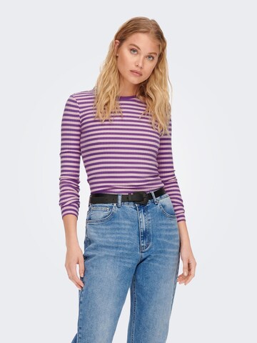 T-shirt 'Viva' ONLY en violet : devant