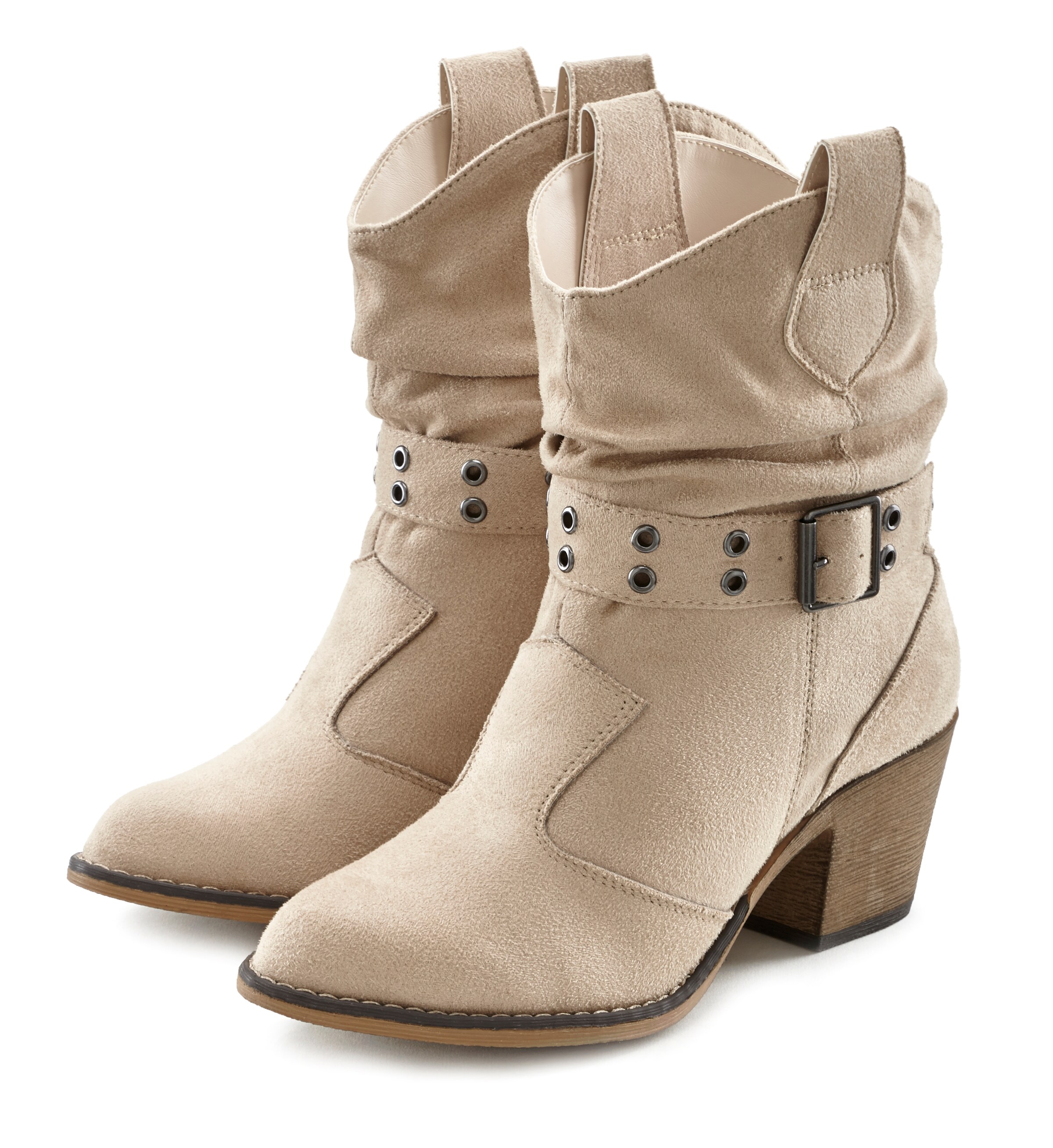 LASCANA Ankle Boots in Beige