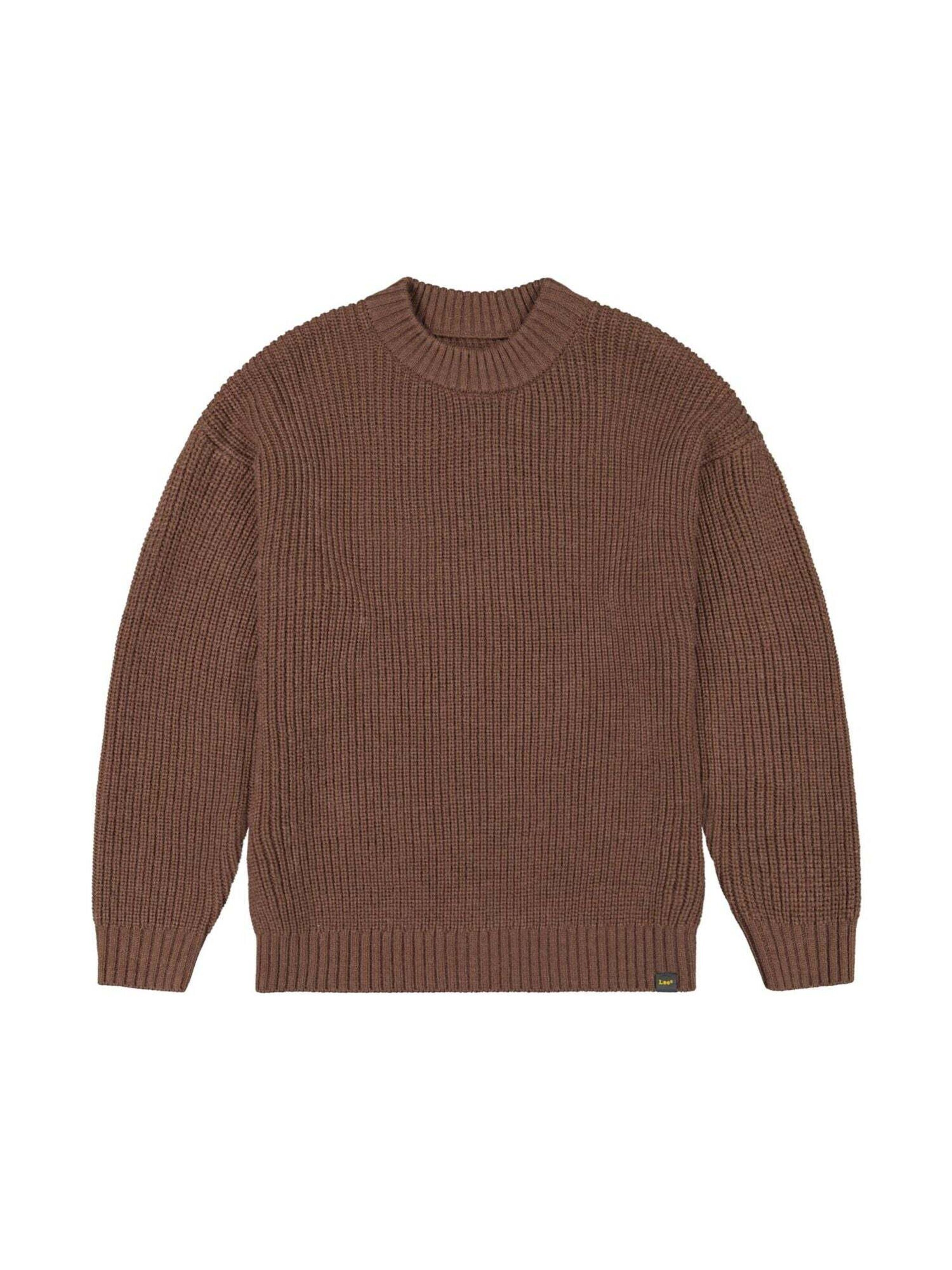 Lee Sweter 'Chunky Crew Neck' w kolorze brązowy: przód