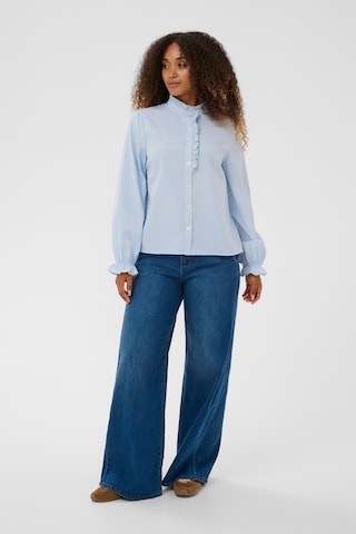 Cream Blouse in Blue