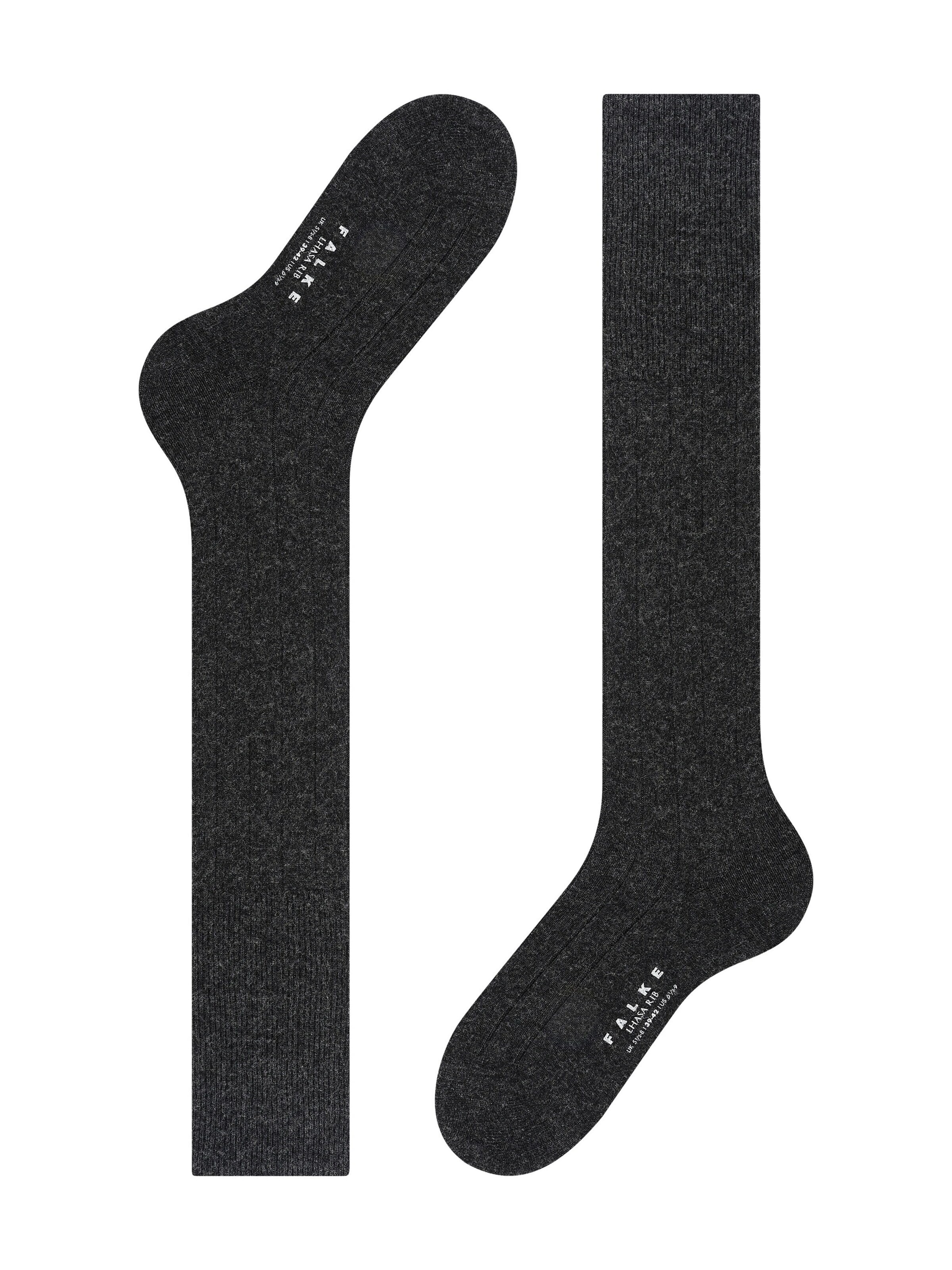 FALKE Knee High Socks 'Lhasa Rib' in Grey