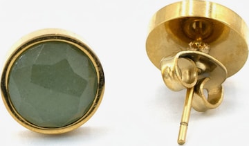 Sergio Engel Earrings 'Beach Ohrring 04 wasserfester vergoldeter Ohrstecker mit Naturstein' in Green: front