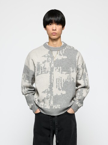 Burocs Pullover 'Knit Static'‌‌‌‌‌‌‌ in Grau