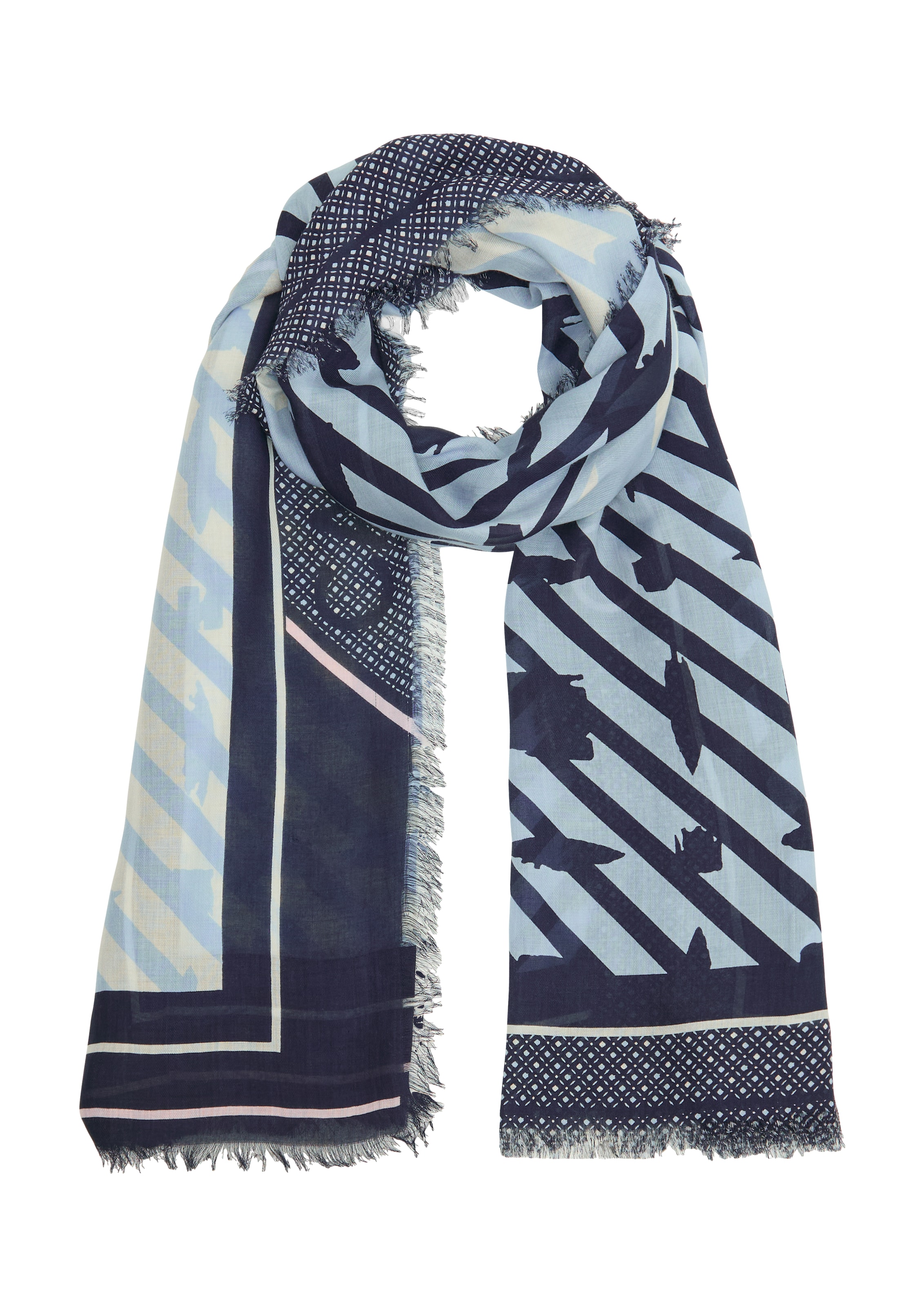 comma casual identity Schal in Blau: Vorderseite