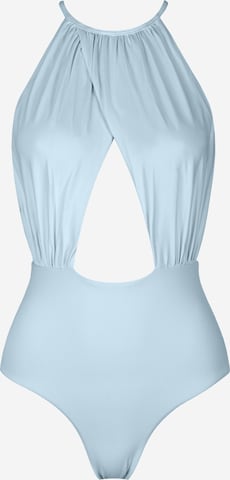 SEA ME SWIM High neck Badeanzug 'BARBADOS' in Blau: Vorderseite