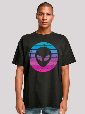 T-Shirt 'Alien Kopf' F4NT4STIC en noir : devant