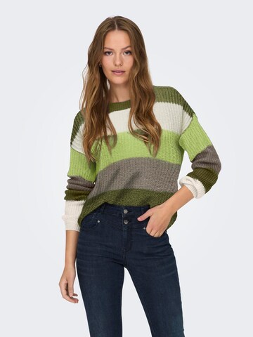 JDY Sweater 'JDYBADUT' in Green: front