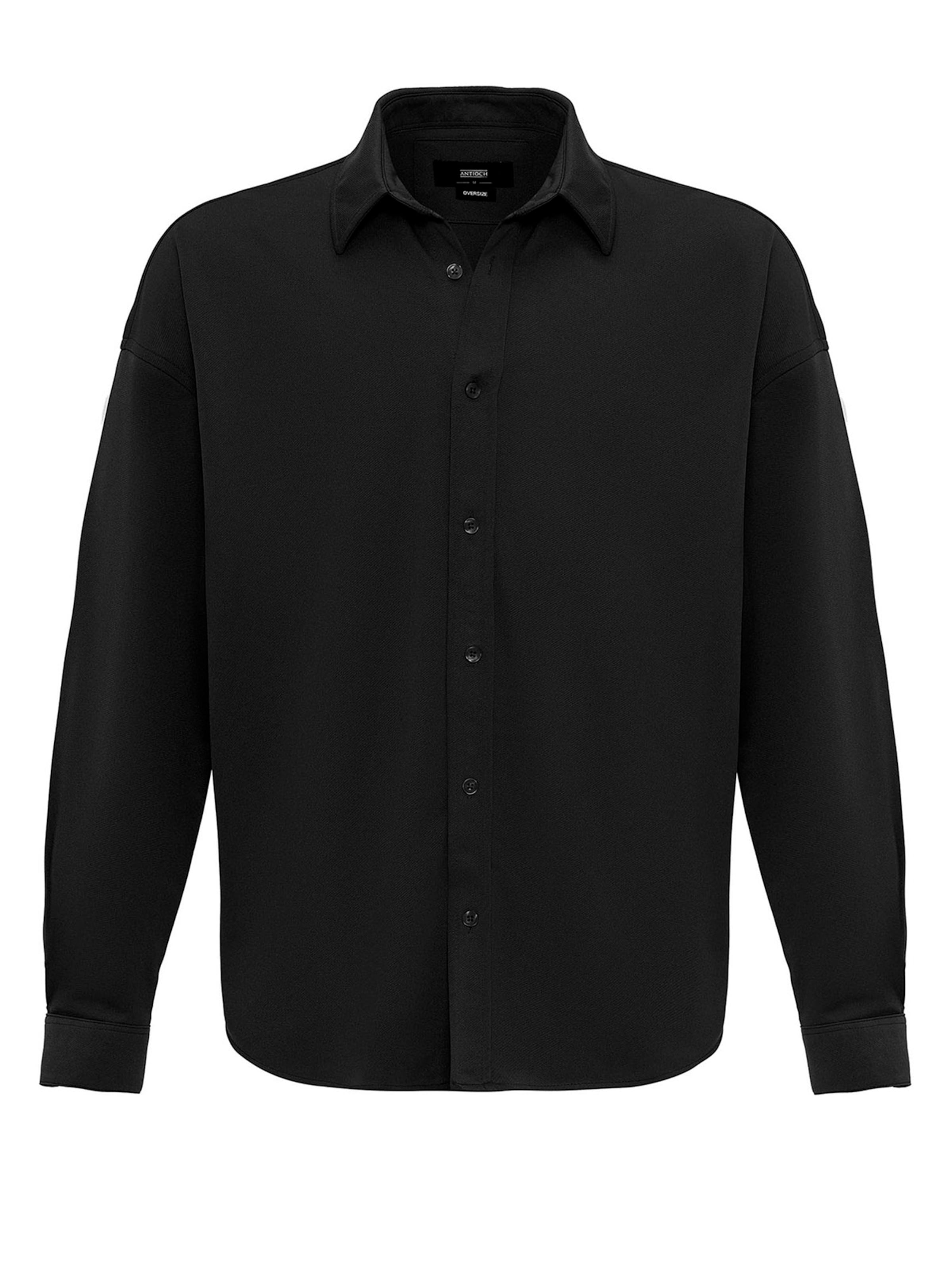 Antioch - Regular Fit Camisa em preto: frente