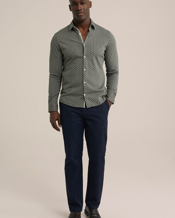 WE Fashion Slim Fit Hemd in Grün