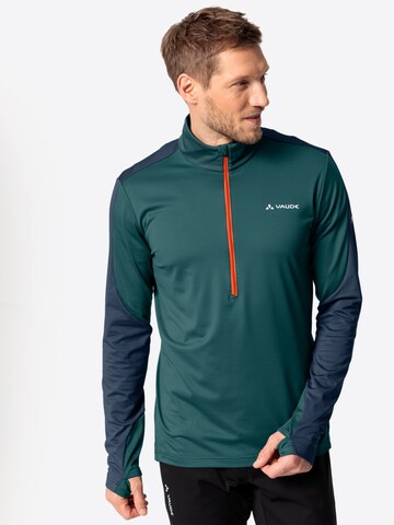 VAUDE Athletic Sweater 'Livigno' in Green: front