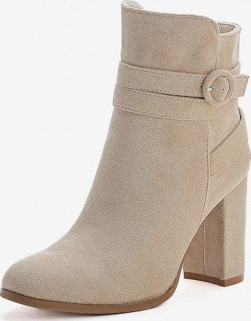Bottines Elara en beige : devant