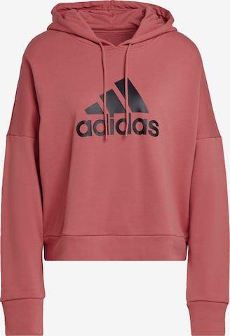 ADIDAS SPORTSWEAR Спортен суитшърт с качулка 'Future Icons Badge Of Sport' в червено: отпред