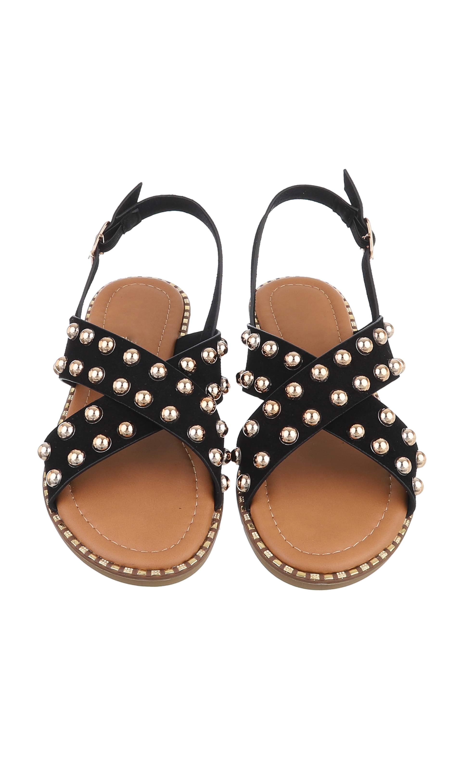 Ital-Design Strap Sandals in Black