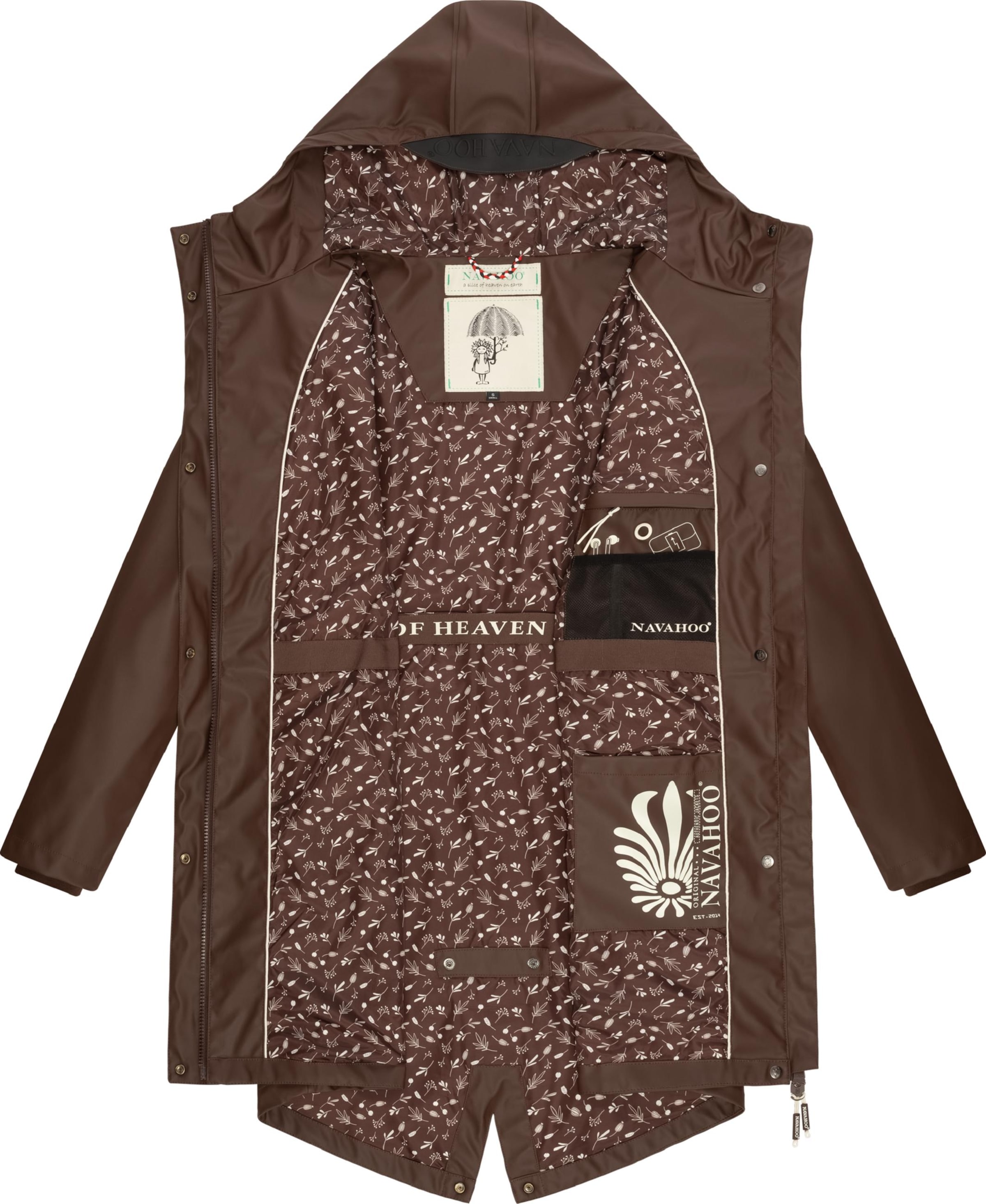 NAVAHOO Funktionsjacka 'Tropical Storm' i brun